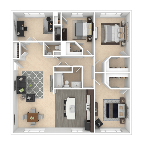 the outlook floor plan  studio